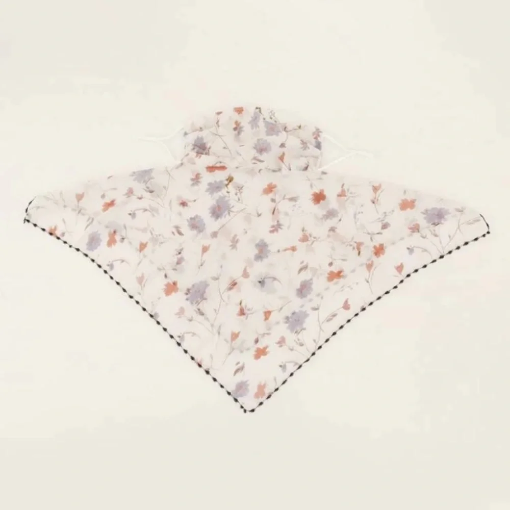 Floral Face Mask & Scarf Adjustable Ear Strips 4 A Comfortable Fit 100% Chiffon